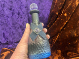 Hand Painted Moon Water Glass Jar: Amethyst Gemstone Crystal Cork