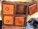 Handmade Red Mango Wood Box: Viking Raven Vegvisir 8x8x3 Heavy