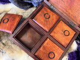 Handmade Red Mango Wood Box: Viking Raven Vegvisir 8x8x3 Heavy