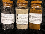 Witch's Collection: Graveyard Dirt, Black Salt & Ash - 3 Inch Glass Jars