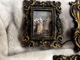 Antiqued Witchy Frames: Black Candles, Moth, Dancing Witches - Set of 3