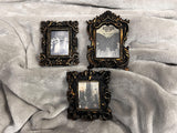 Antiqued Witchy Frames: Black Candles, Moth, Dancing Witches - Set of 3