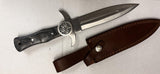 Celtic Pentacle Athame Dagger – Black Walnut Handle, Leather Sheath