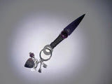 Purple Metallic Athame Dagger: Witch Charms Altar Piece (6 Inches)
