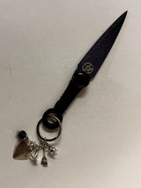 Purple Metallic Athame Dagger: Witch Charms Altar Piece (6 Inches)