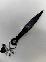Purple Metallic Athame Dagger: Witch Charms Altar Piece (6 Inches)