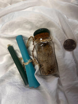 Ritual Jar: Prosperity Spell Candle, Herbs & Gemstones + Ritual - Gift Set