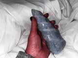 Blue Calcite 1lb7.5oz flame specimen crystal spiral cut (3)