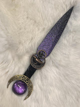 Raven Moon Athame – Ritual Dagger, Wiccan Altar Tool, Pentacle Knife, Witchcraft Gift, Ceremonial Blade, Pagan Tool