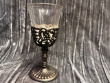 Chalice Vintage Glass Metal Silver Plated Medium 3.5"