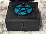 Handmade Box Pentacle Goats Head 6x6x2 inches