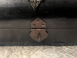 Horned Moth Triple Pentacle Altar Box Large 7.5x5x4.5 Inches Hand Painted