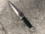 Athame / Dagger - Rams Head Pentacle Spider 6 Inches Black Wrapped Handle