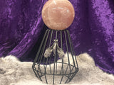 Lilith Rose Quartz Crystal Ball Sphere Heavy Specimen with Stand 3lbs12oz  OOAK