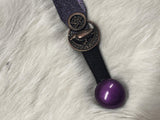 Raven Moon Pentacle Athame: Copper or Silver, Purple & Black Blade Scribe Gift Box