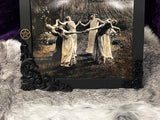 Circle of Witches Picture Framed Roses Matte Black Bronze Pentacle 8x10 Hanging or Standing