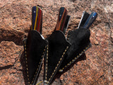 3 Damascus Bosom Athame Dagger with Sheath Wood Handle Handmade 5.5 Inches Lot 1
