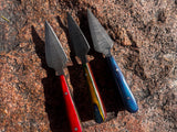 3 Damascus Bosom Athame Dagger Sheath Wood Resin Handle Handmade 5.5 Inches Lot 3