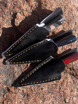 3 Damascus Bosom Athame Dagger Sheath Wood Resin Handle Handmade 5.5 Inches Lot 4