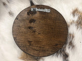 Wood Plaque Rule of Three Pentacles 6" Black Roses