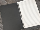 Nature Vinyl Spiral Notebook Handmade Blank Lined  5.5" x 8.3" Hecate Triple Moon Goddess Symbol