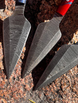 3 Damascus Bosom Athame Dagger Sheath Wood Resin Handle Handmade 5.5 Inches Lot 4