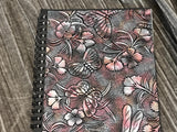 Nature Vinyl Spiral Notebook Handmade Blank Lined  5.5" x 8.3" Hecate Triple Moon Goddess Symbol