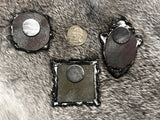 Magnets 3 antiqued frames lot samhain witchy theme OOAK handmade gift (2)