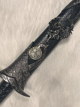 Athame - Lilith 3D Celtic Stainless Steel Double Sided Unsharpened Blade Goddess Deity Sigil
