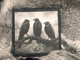 Ravens Altar Tile Slate Celtic Pentacle 4x4 Inches Handmade