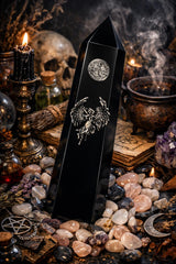 Lilith Obsidian Tower Obelisk 1lb 9.5oz Gemstone Point