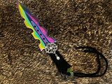 Athame / Dagger - Hecate Aurora Borealis Blade 7 Inch Rainbow