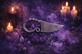 Athame - Hand Forged Railroad Iron Steel 3.75 Inches Altar Ceremonial Sheath