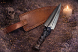Athame Large Celtic Wolf Hand Forged Railroad Spike 10.5 Inches Heavy Ceremonial Blade
