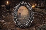 See You On The Other Side Graveyard Antiqued Frame Creepy Witchy Theme Handmade Small Samhain