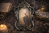 Druid of the Forest Frame Creepy Witchy Theme Handmade Small OOAK (Arched)