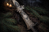 Athame - Lilith 3D Celtic Stainless Steel Double Sided Unsharpened Blade Goddess Deity Sigil (p)