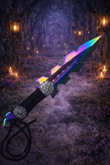 Lucifer Lilith Moonstone Athame / Dagger - Small - Rainbow 7.5 Inches