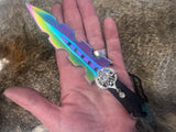 Athame / Dagger - Hecate Aurora Borealis Blade 7 Inch Rainbow