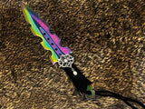 Athame / Dagger - Hecate Aurora Borealis Blade 7 Inch Rainbow