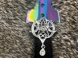 Athame / Dagger - Hecate Aurora Borealis Blade 7 Inch Rainbow