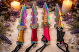 Rainbow Athame Set: Small Decorative Daggers, Altar Pieces (Lot of 4)