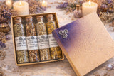 Witch's Herb Gift Set - 4 Glass Vials Pentagram Box - You Choose Herbs