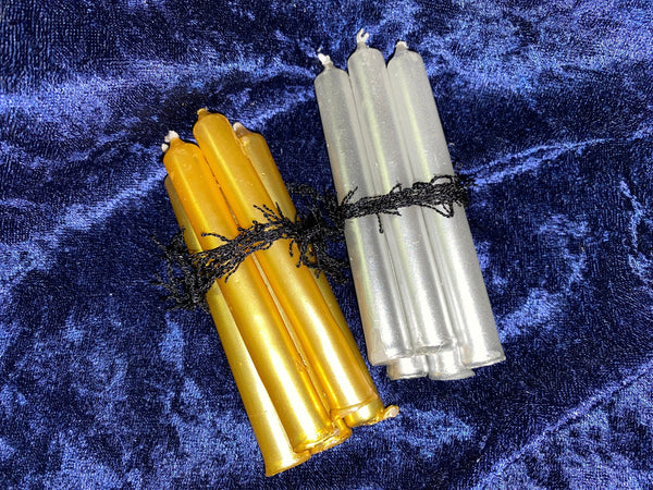 MydnytBlu Spell Candles, 5pk Silver or Gold