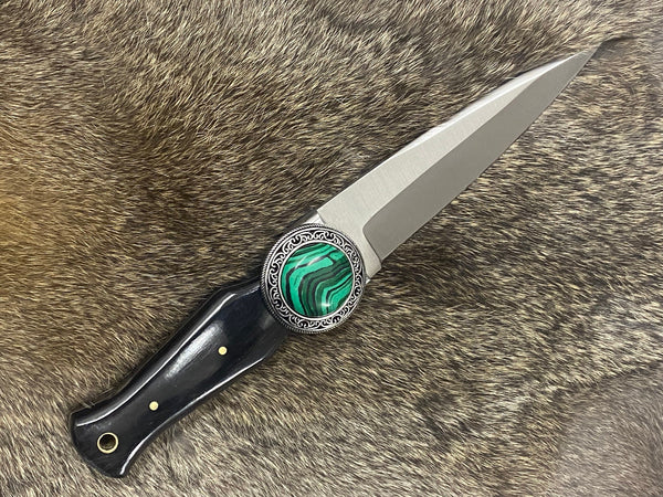 Black Horn Dagger - Malachite