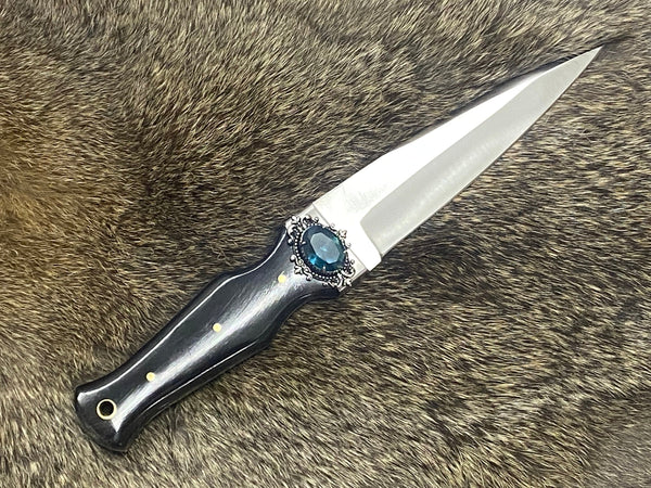 Black Horn Dagger - Teal Tourmaline