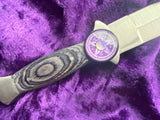 Black Handled Athame - Triple Moon Goddess, Purple