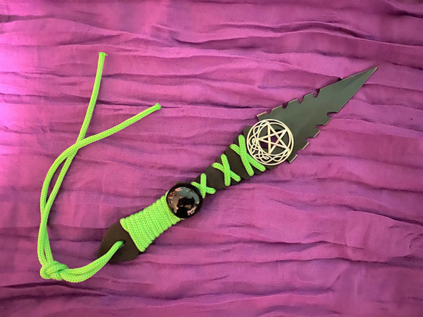 Black Dagger - Green Trim w/Pentagram