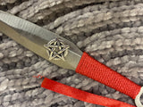 Stainless - Red Satin Wrap w/Tibet Silver Pentacle