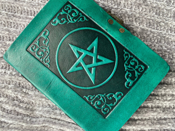 Green Leather w/Celtic Pentagtram